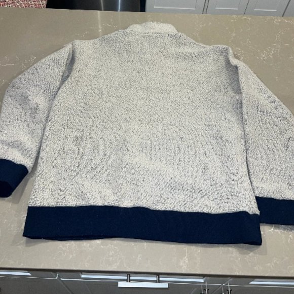 Patagonia Woolyester Fleece Pullover - Cream/Blue - XL - Picture 5 of 6